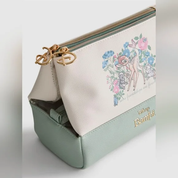 Disney’s Bambi Tri Fold Makeup Bag, Travel, Green, Primark - Picture 3 of 9